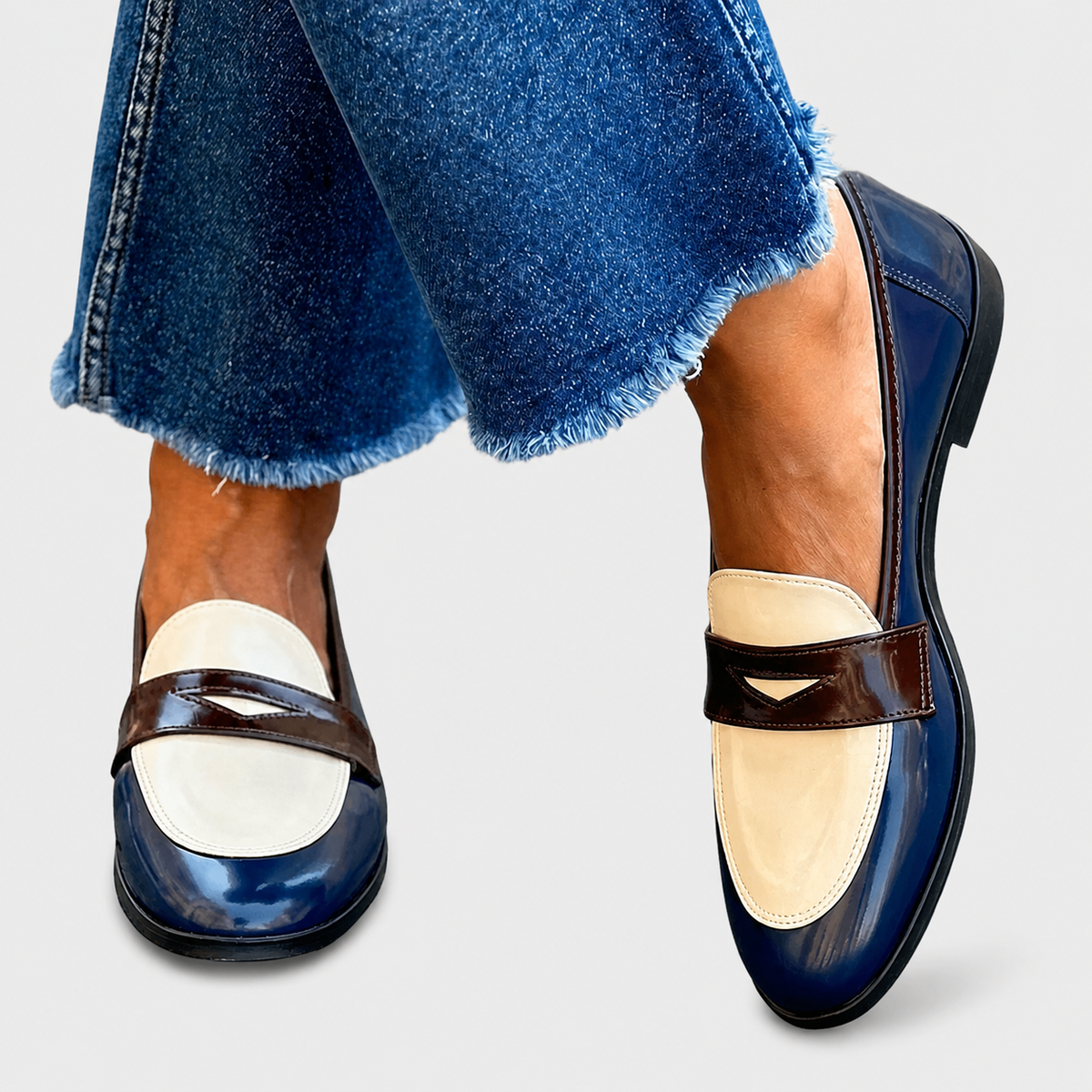 Handmade Contrast Loafers
