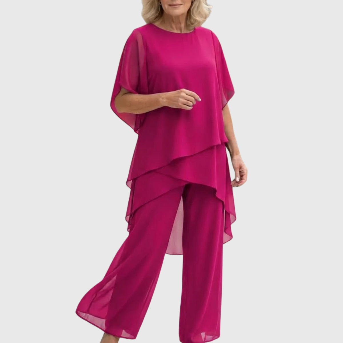 Chiara | Elegant Dress Set – Fuchsia
