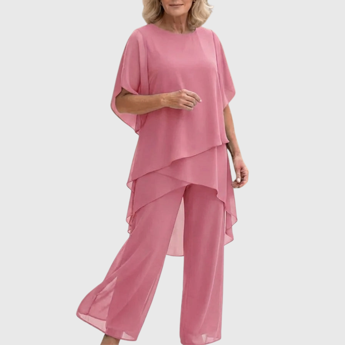 Chiara | Elegant Dress Set – Pink