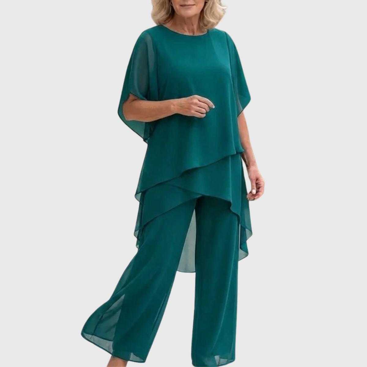 Chiara | Elegant Dress Set – Turquoise