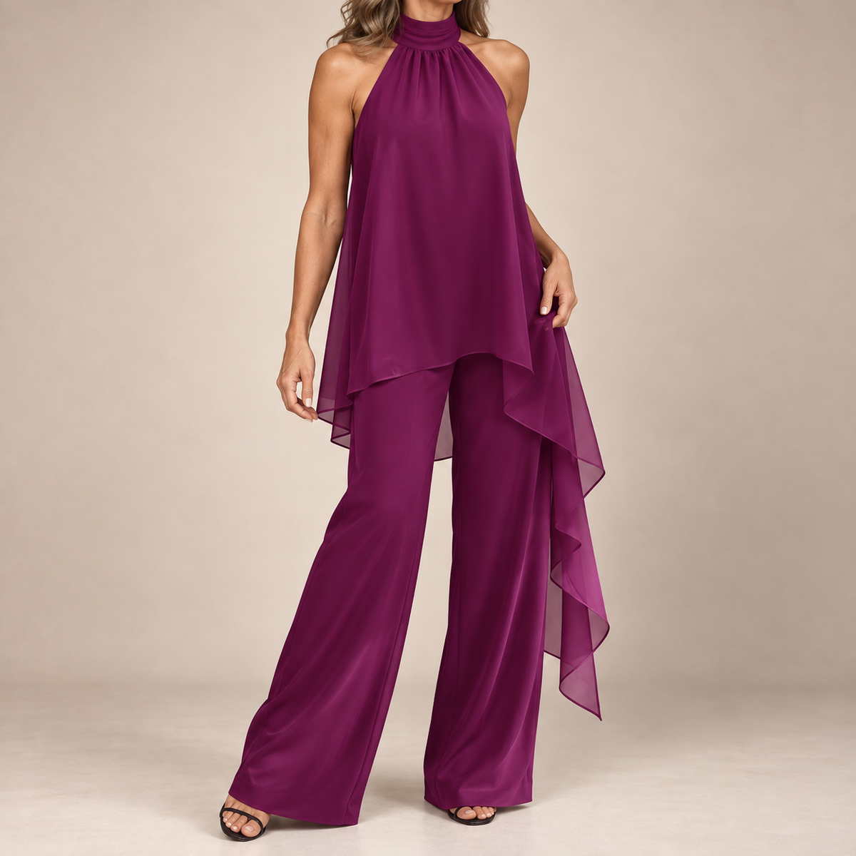 Harriet |  Sleeveless Elegant Top with Pants