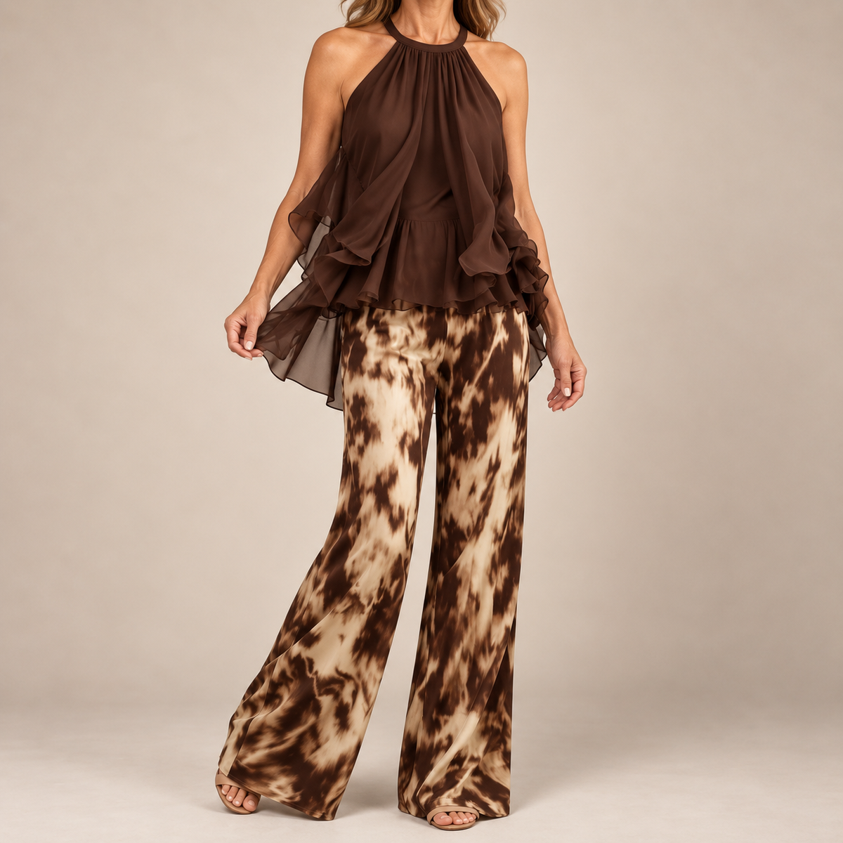 Eliza | Elegant Lightweight Set with Flowing Top and Wide-Leg Pants