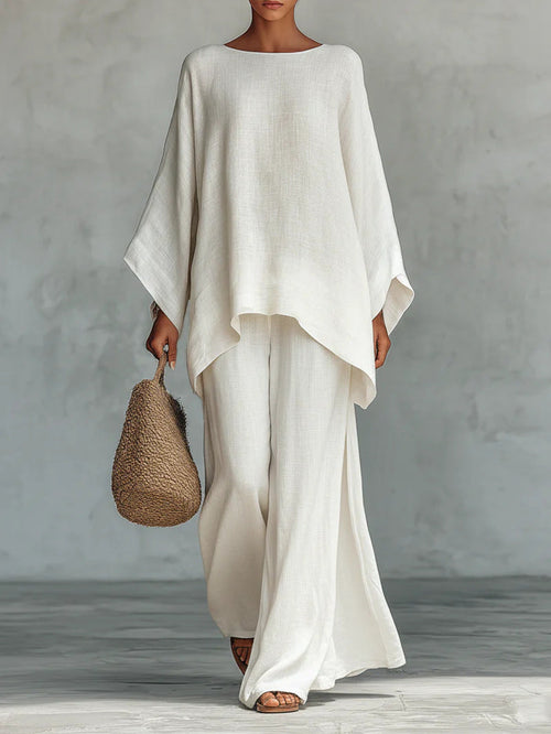 Beatrice | Minimalist Top & Flowing Trouser Set