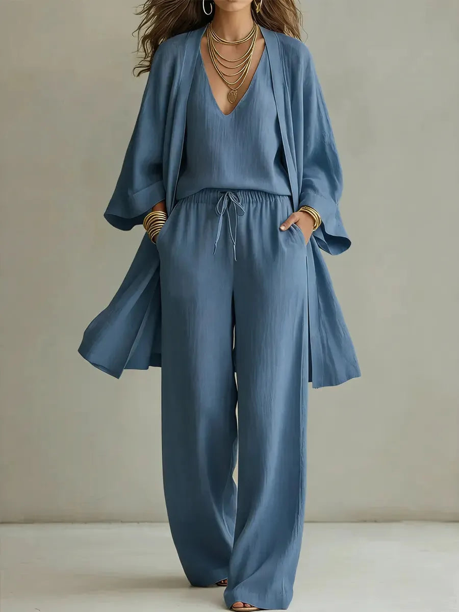 Elara | Effortless Linen-Cotton Three-Piece Set