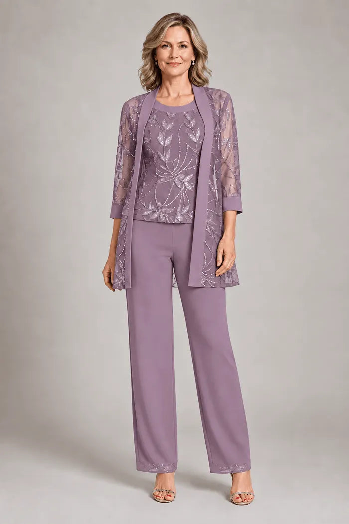 Ottoline Chiffon Occasion Set in Wisteria